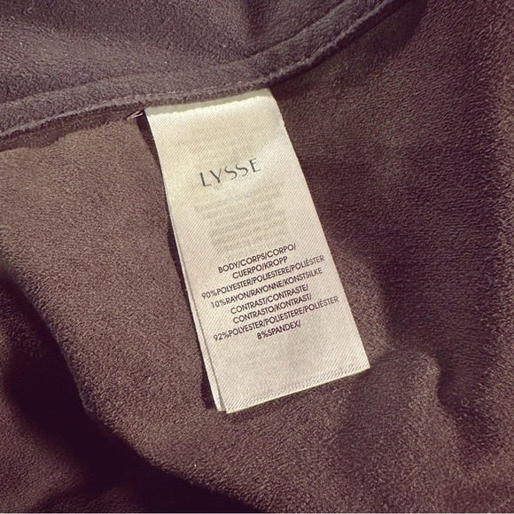 Lysse Black ‘Origami’ 2 Layer Lapel Open Front Vegan Leather Jacket Size XS - Picture 7 of 16